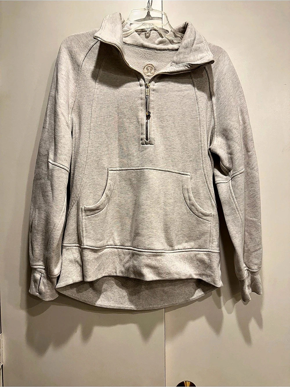 Lululemon Scuba Oversized Funnel-Neck Half Zip oatmeal XS/S